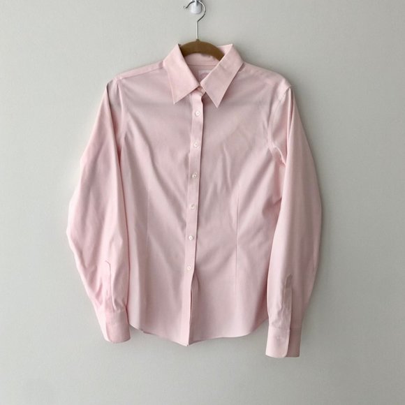 Brooks Brothers Button Down Stretch Pink Shirt 10 - Picture 1 of 5